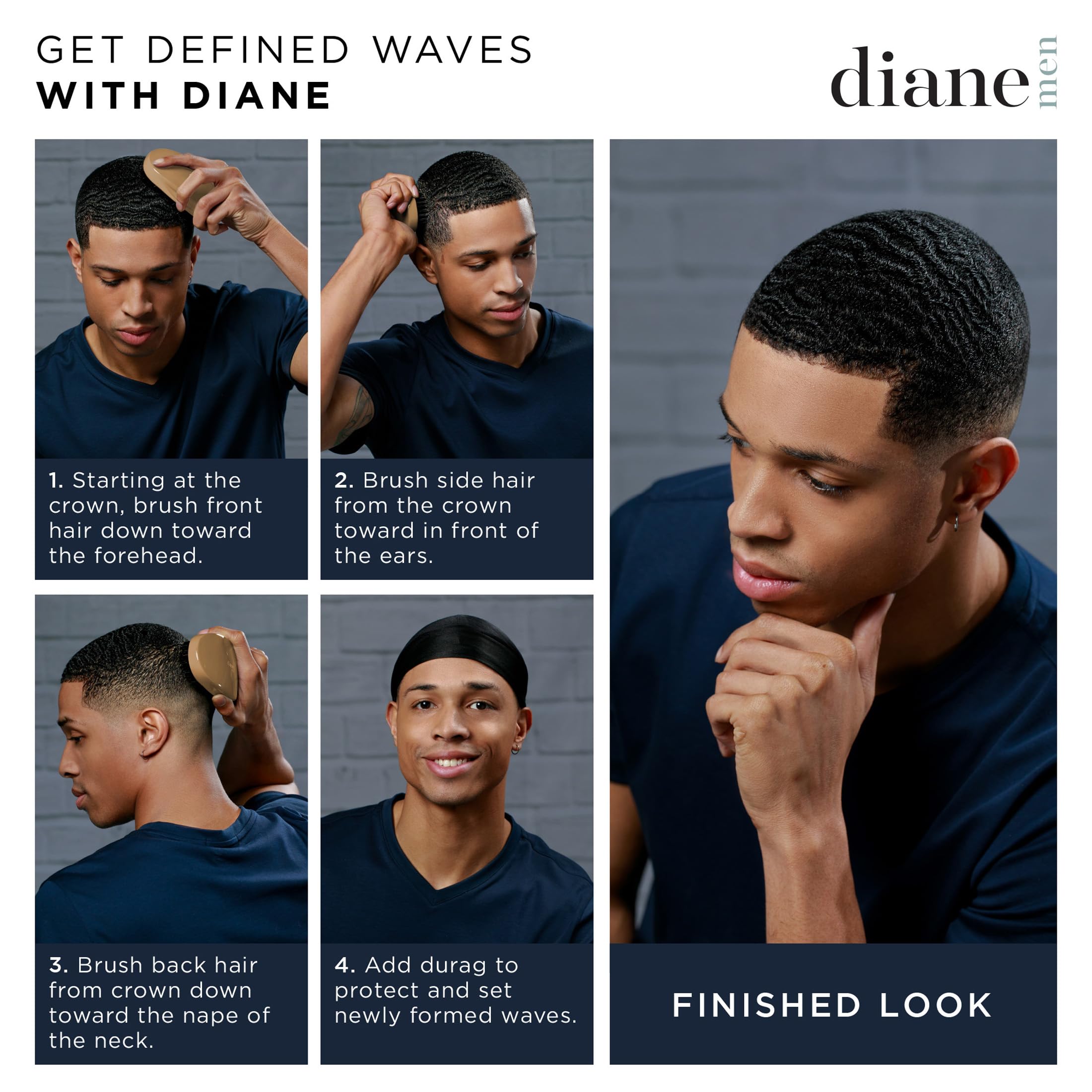 Diane Extra Firm Nylon Bristles Styling Brush